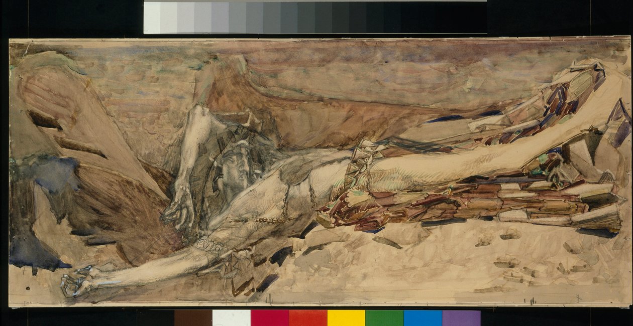 A démonterasz – Mihail Lermontov (1814-1841) "A démon" című költeménye által ihletett alkotás, amelyet Mihail Alekszandrovics Vrubel (Vrubel) (1856-1910) készített alkotó: Mikhail Aleksandrovich Vrubel