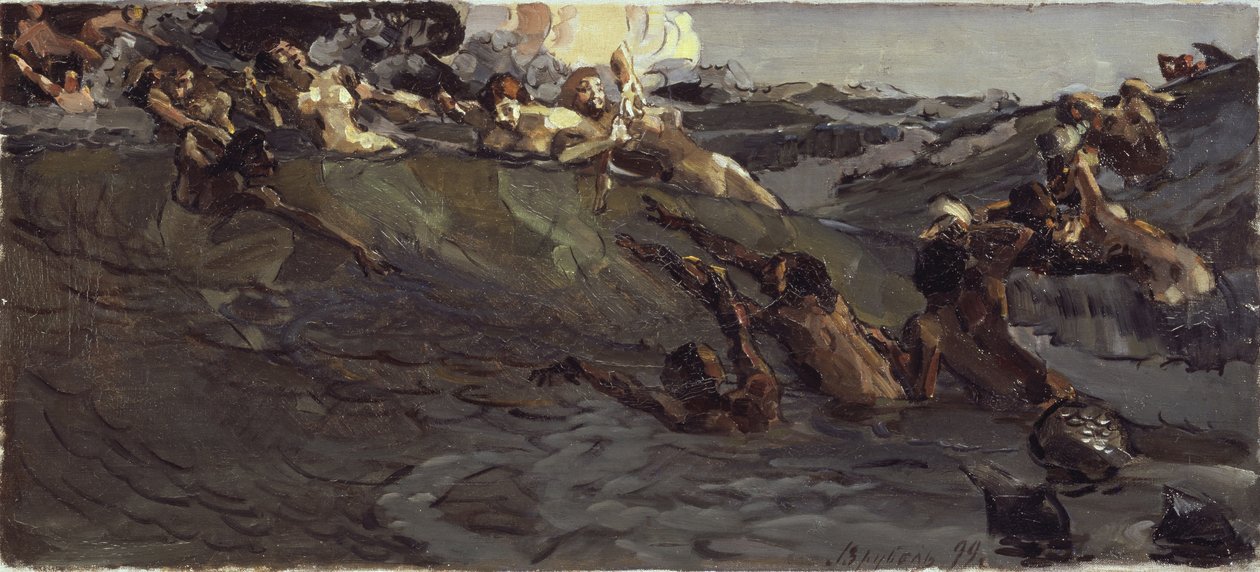 Naiádok és tritonok játéka, 1899 alkotó: Mikhail Aleksandrovich Vrubel