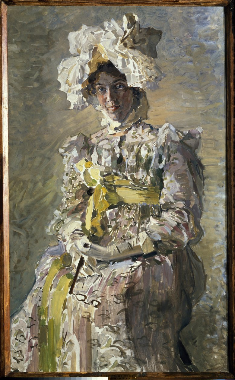 Nadezhda Zabela Vrubel portréja Empire ruhában. (A művész felesége). Mikhail Alekszandrovics Vrubel (Vrubel) festménye (1856-1910), olaj, vászon alkotó: Mikhail Aleksandrovich Vrubel
