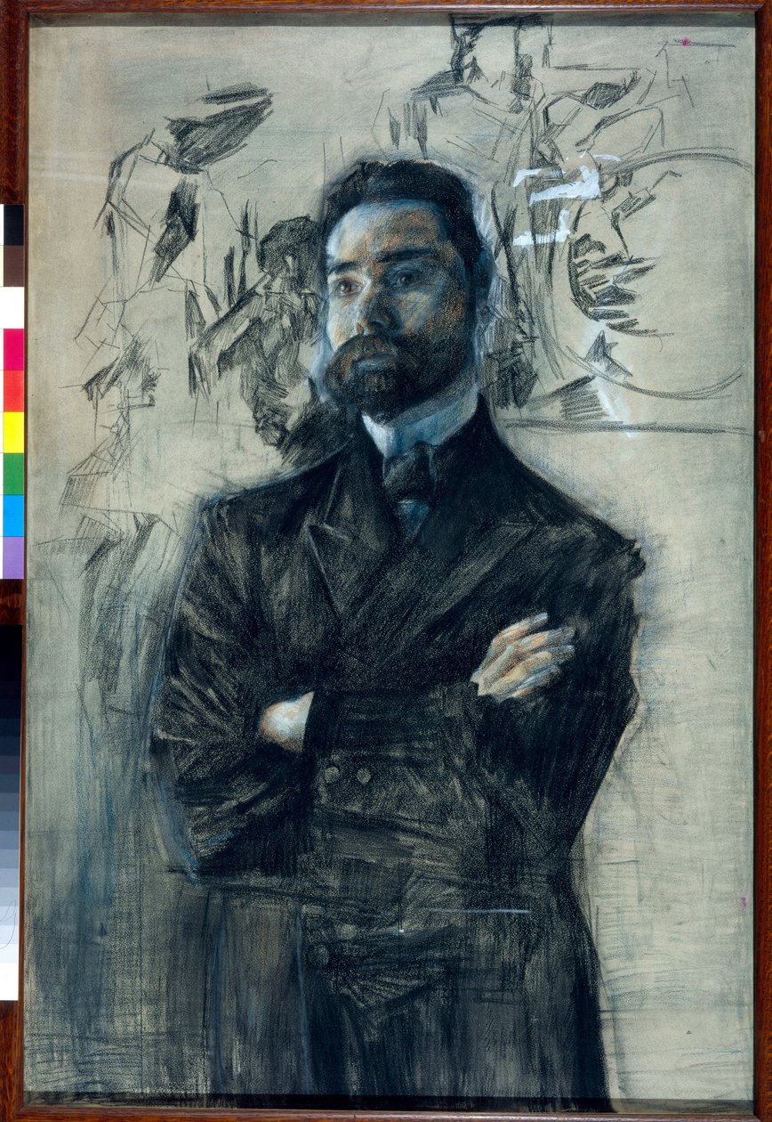 Valeri Jakovlevics Brioussov (1873-1924) költő portréja - Mihail Alekszandrovics Vrubel (Vroubel) életműve (1856-1910) alkotó: Mikhail Aleksandrovich Vrubel