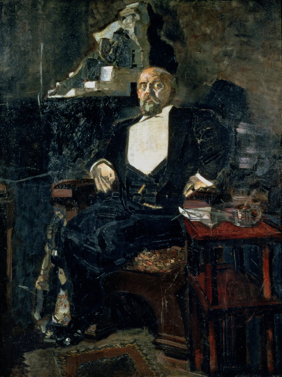 Savva Mamontov, az első magánopera alapítójának portréja alkotó: Mikhail Aleksandrovich Vrubel