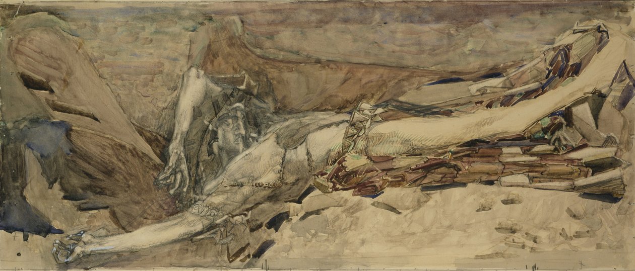 A démon levert, 1901 alkotó: Mikhail Aleksandrovich Vrubel