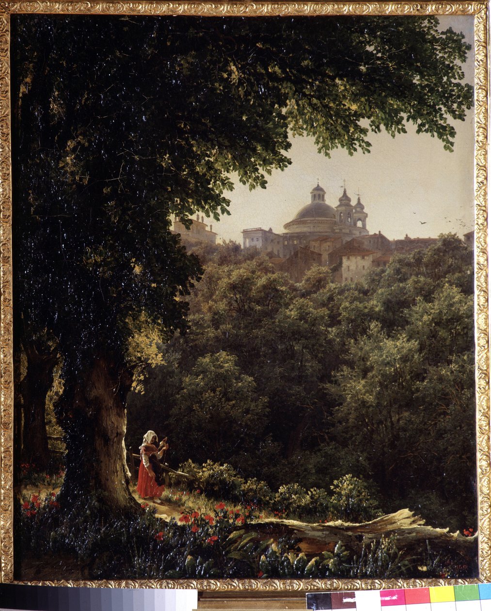 Aricia, pres de Rome (Olaszország) (Ariccia, Róma közelében). Mihail Ivanovics Lebegyev (1811-1837) festménye, olaj, vászon alkotó: Mikhail Ivanovich Lebedev