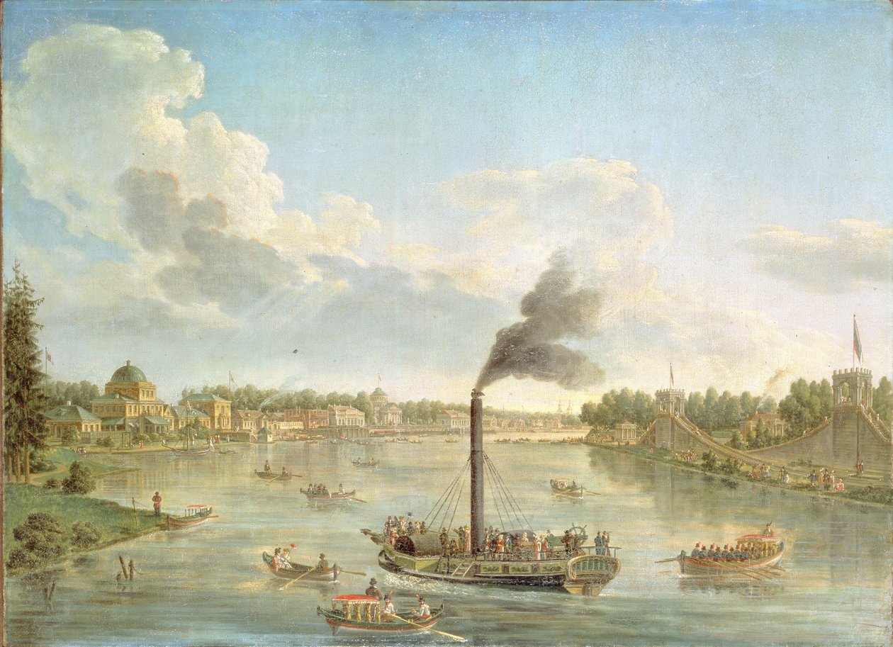 Grand Peterhof-palota a Finn-öbölnél, 1761 alkotó: Mikhail Ivanovich Makhaev