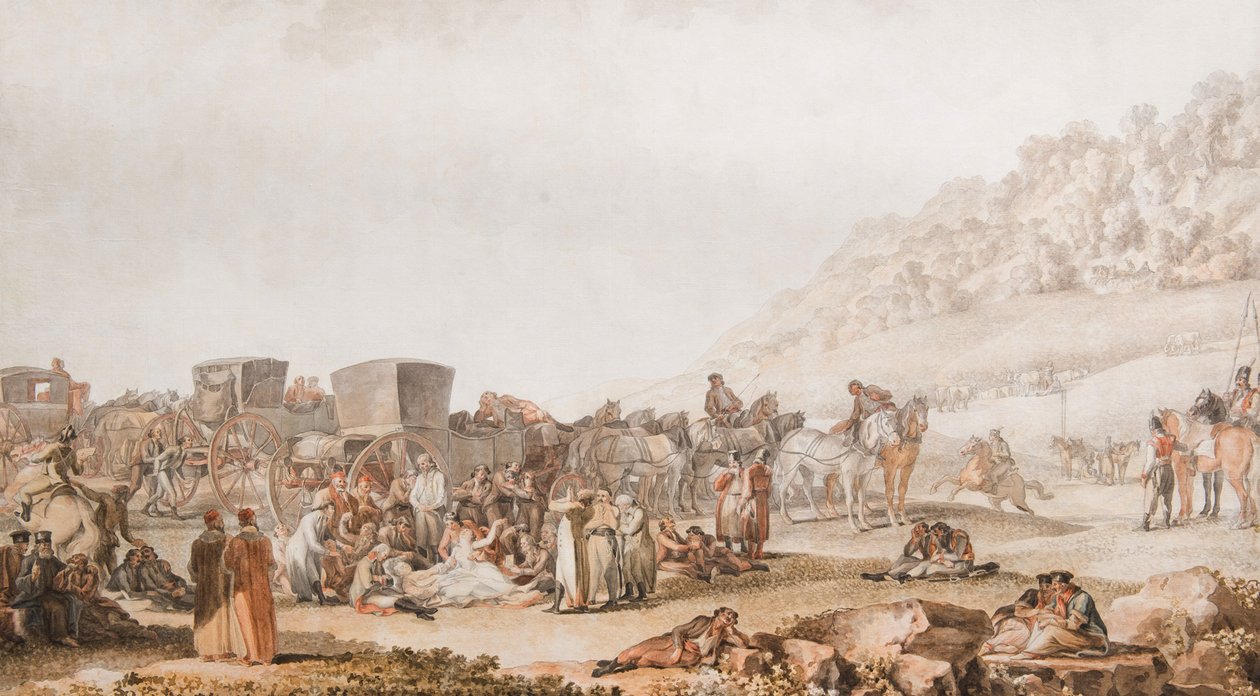 Grigorij Potyomkin herceg halála a besszarábiai sztyeppén, 1791. alkotó: Mikhail Matveevich Ivanov