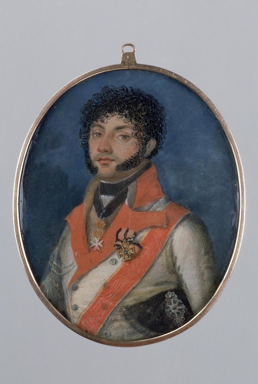 Fjodor Petrovics Uvarov portréja 1773-1824, 1803 alkotó: Mikhail Mikhailovich Zatsepin