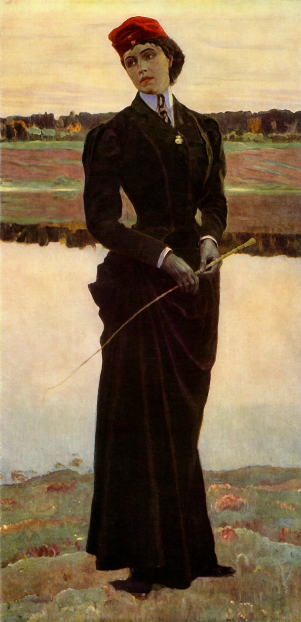 Olga Mihaylovna Nesterova-Shretera, a művész lányai portréja, 1906, 1965. alkotó: Mikhail Nesterov