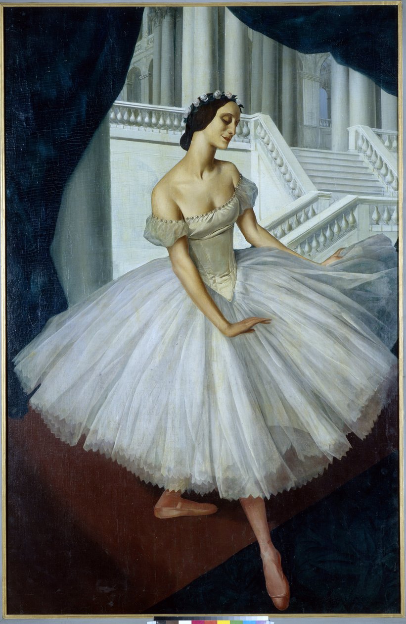 Anna Pavlova (1881-1931) balerina portréja (A balerina Anna Pavlova) - Alexandre Evguenievics Jacovieff festménye (Alexander Jevgenyevics Jakovlev vagy Iacovieff) (1887-1938), olaj, vászon (190x121,5 cm) alkotó: Mikhail Nikolayevich Yakovlev