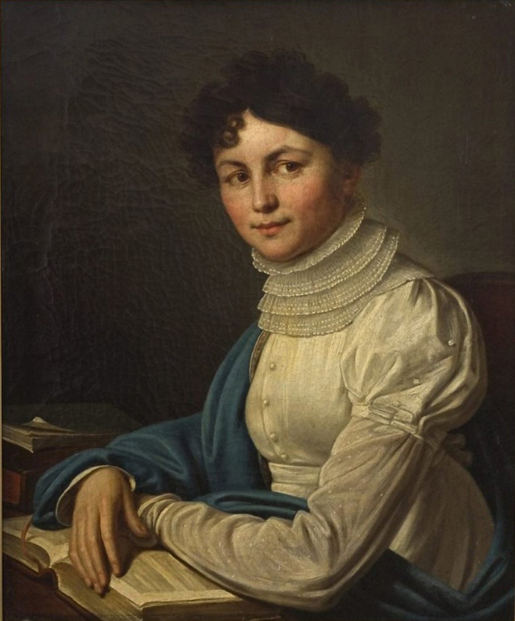 Anna Bunina költőnő portréja 1774-1829, 1825 alkotó: Mikhail Prokopyevich Vishnevitsky