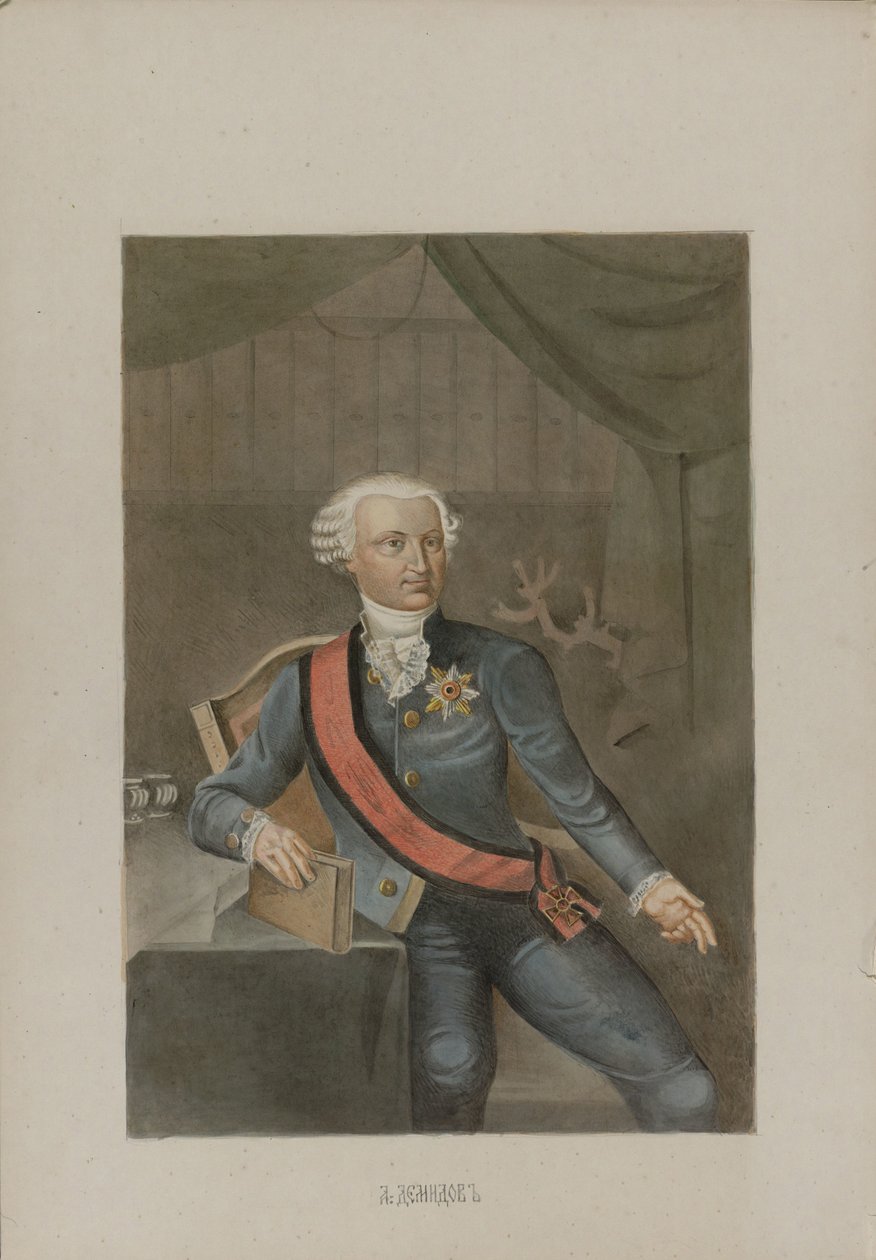 Alekszandr Grigorjevics Demidov 1737-1803, 1862. alkotó: Mikhail Stepanovich Znamensky
