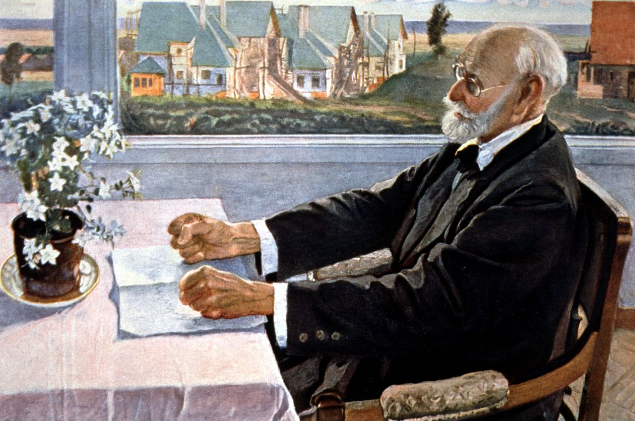 Ivan Pavlov a házában, Szentpétervár közelében alkotó: Mikhail Vasilievich Nesterov