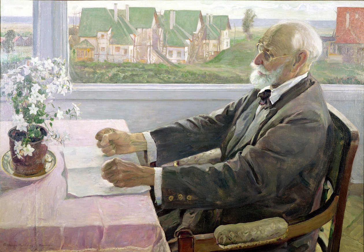 Ivan Petrovics Pavlov (1849-1936) a Koltushy-i házában, Szentpétervár közelében, 1935 alkotó: Mikhail Vasilievich Nesterov