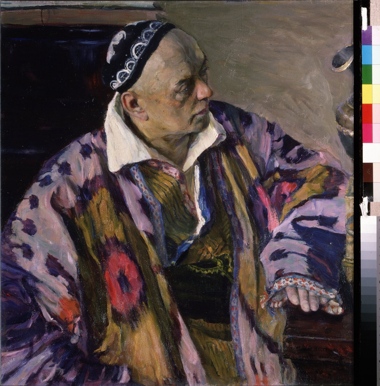 Alekszej (Aleksej) Shchusev (1873-1949) építész portréja (Alexey Shchusev építész portréja). Mihail Vasziljevics Neszterov (1862-1942) festménye, olaj, vászon alkotó: Mikhail Vasilievich Nesterov