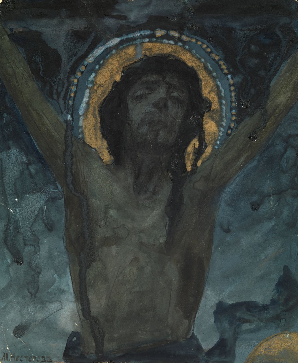 Krisztus a kereszten alkotó: Mikhail Vasilievich Nesterov