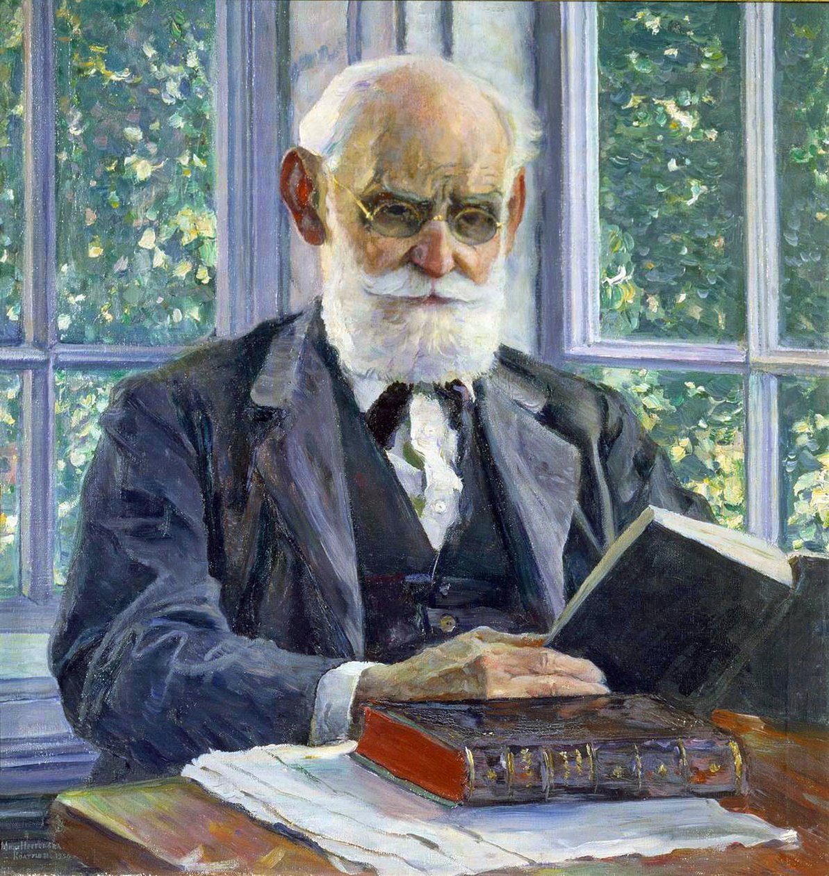 Ivan P. Pavlov fiziológus, pszichológus és orvos portréja, 1849-1936, 1930. alkotó: Mikhail Vasilyevich Nesterov