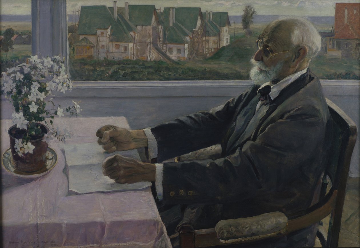 Ivan P. Pavlov fiziológus, pszichológus és orvos portréja 1849-1936, 1935 alkotó: Mikhail Vasilievich Nesterov