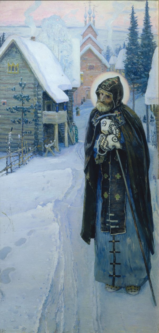 Szent Sergius munkás triptichon, jobb oldal, 1896 alkotó: Mikhail Vasilievich Nesterov
