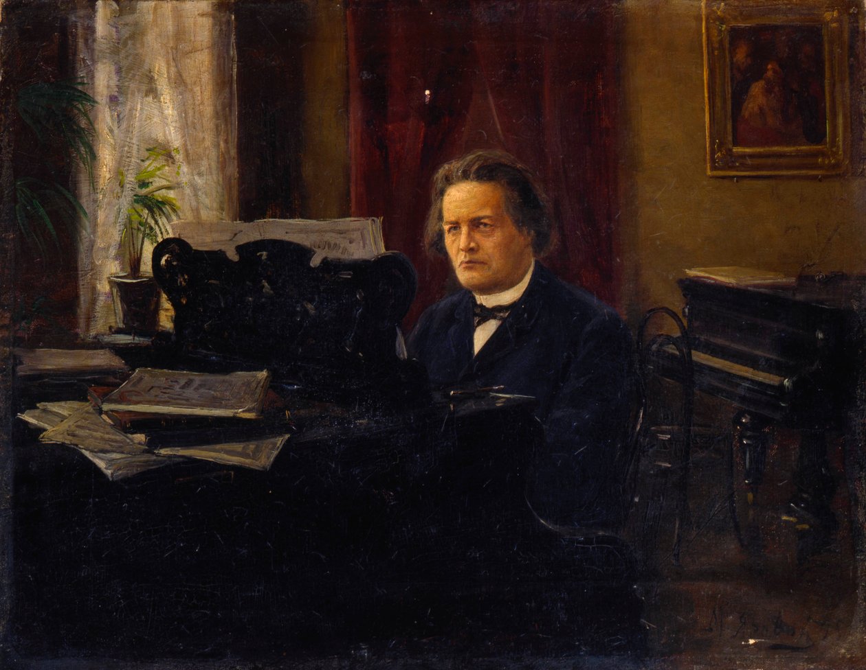Anton Rubinstein zeneszerző portréja, 19. század vége alkotó: Mikhail Yarovoy