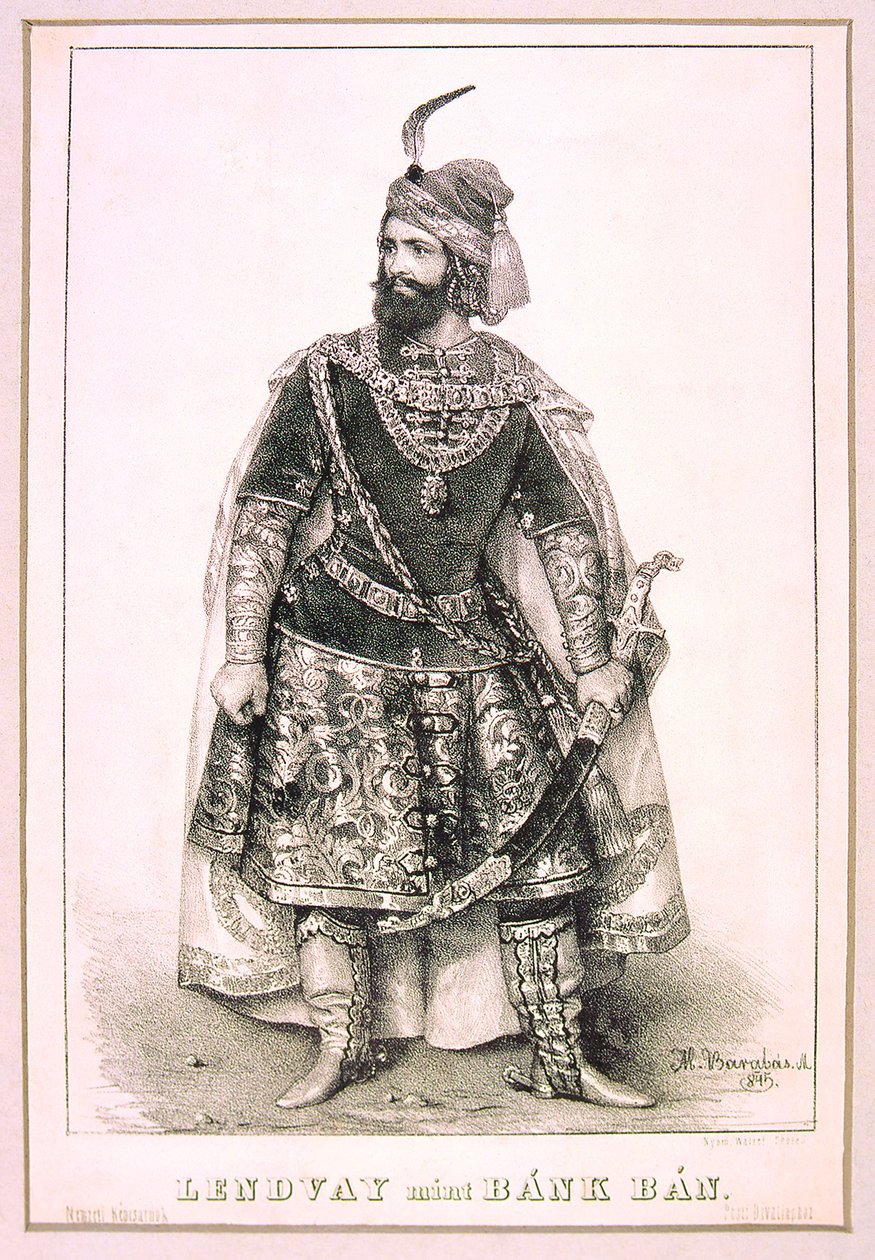 Lendvay Márton mint Bánk Bán (Barabás Miklós, 1845) alkotó: Miklós Barabás