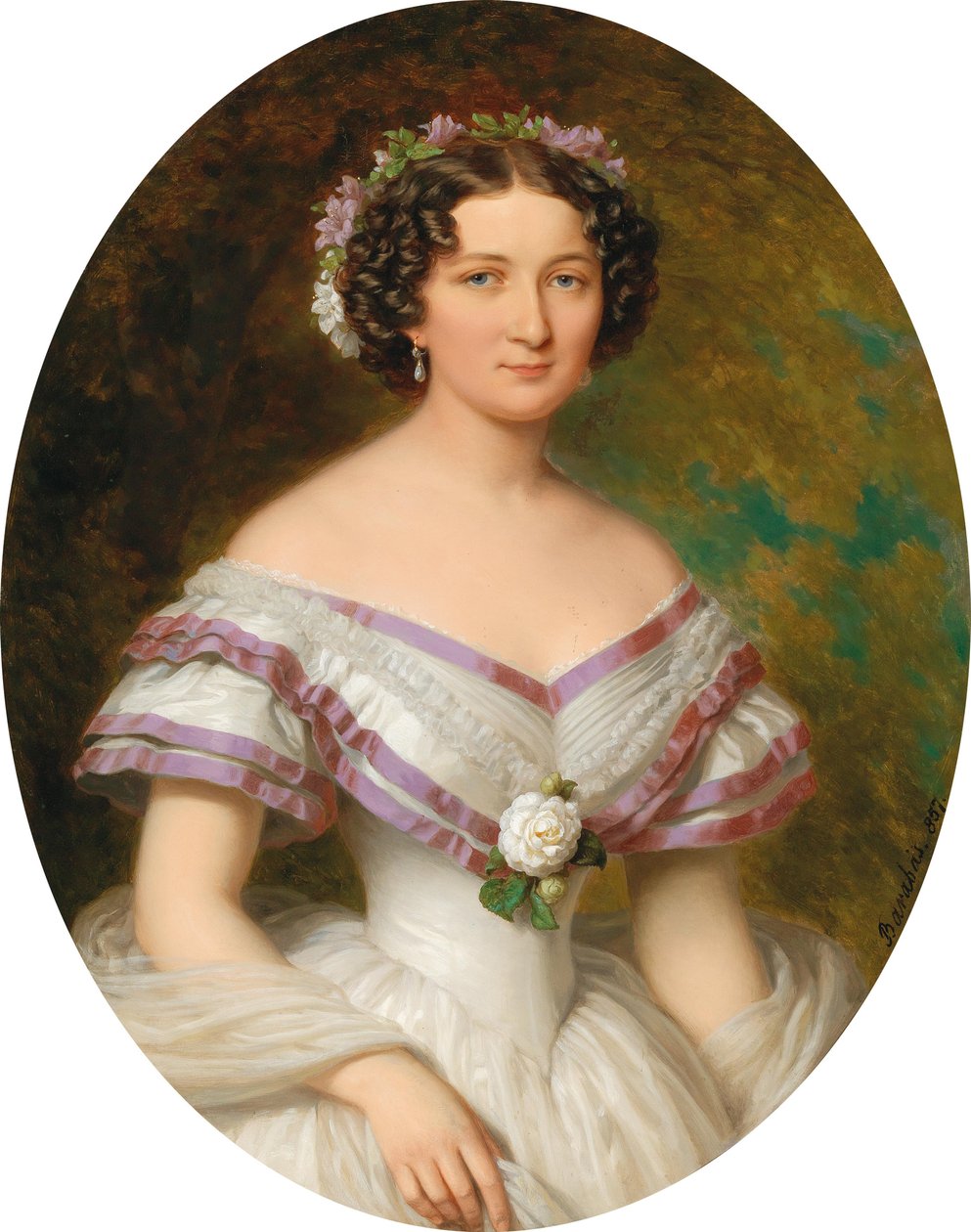 Portrait of Countess Maria Gabriella Josepha Anna Szápáry 1834-1912, née Atzél de Borosjenö, 1857. alkotó: Miklós Barabás