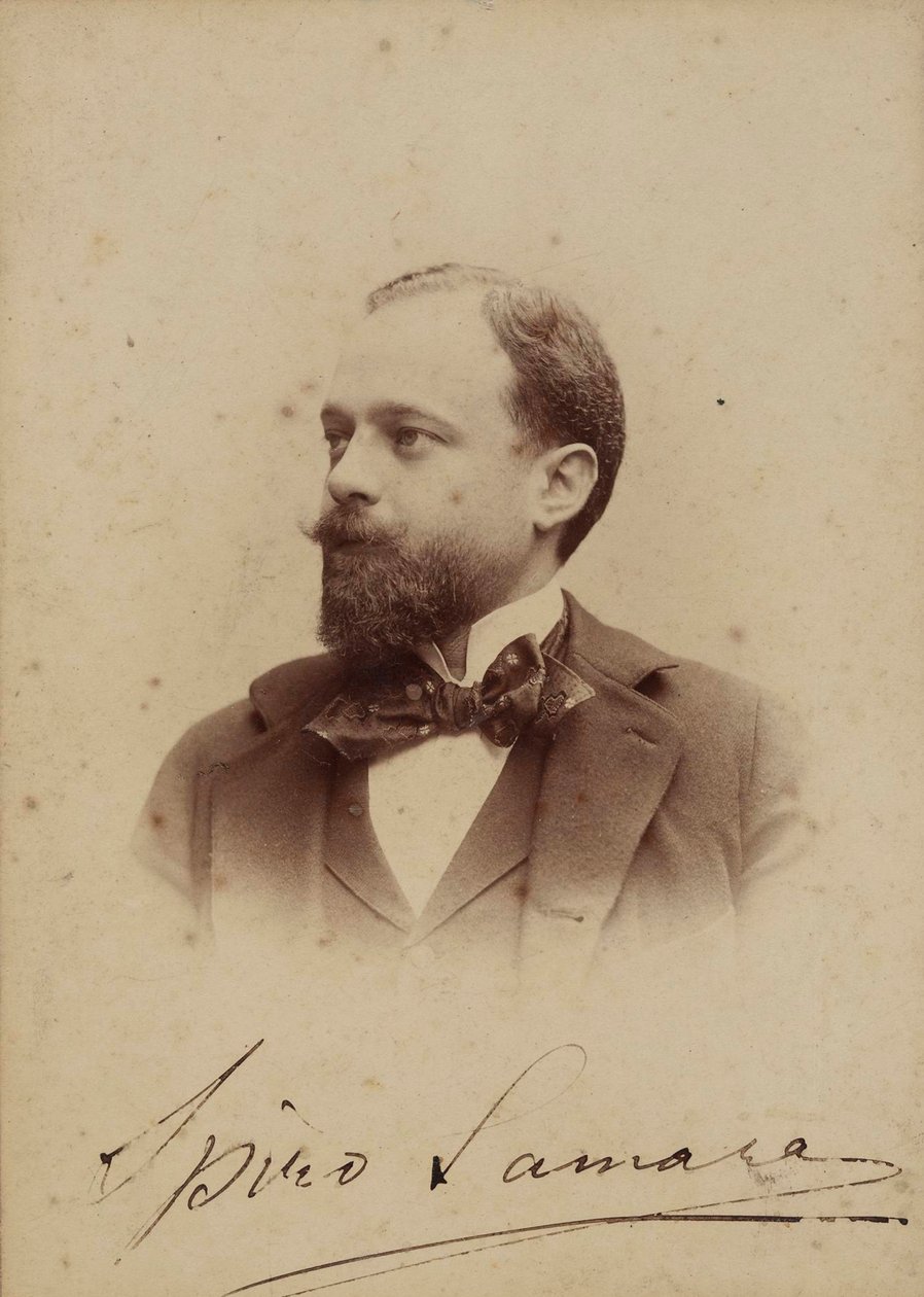 A zeneszerző, Spyridon Samaras portréja 1861-1917, kb. 1894. alkotó: Milano . Guigoni and Bossi