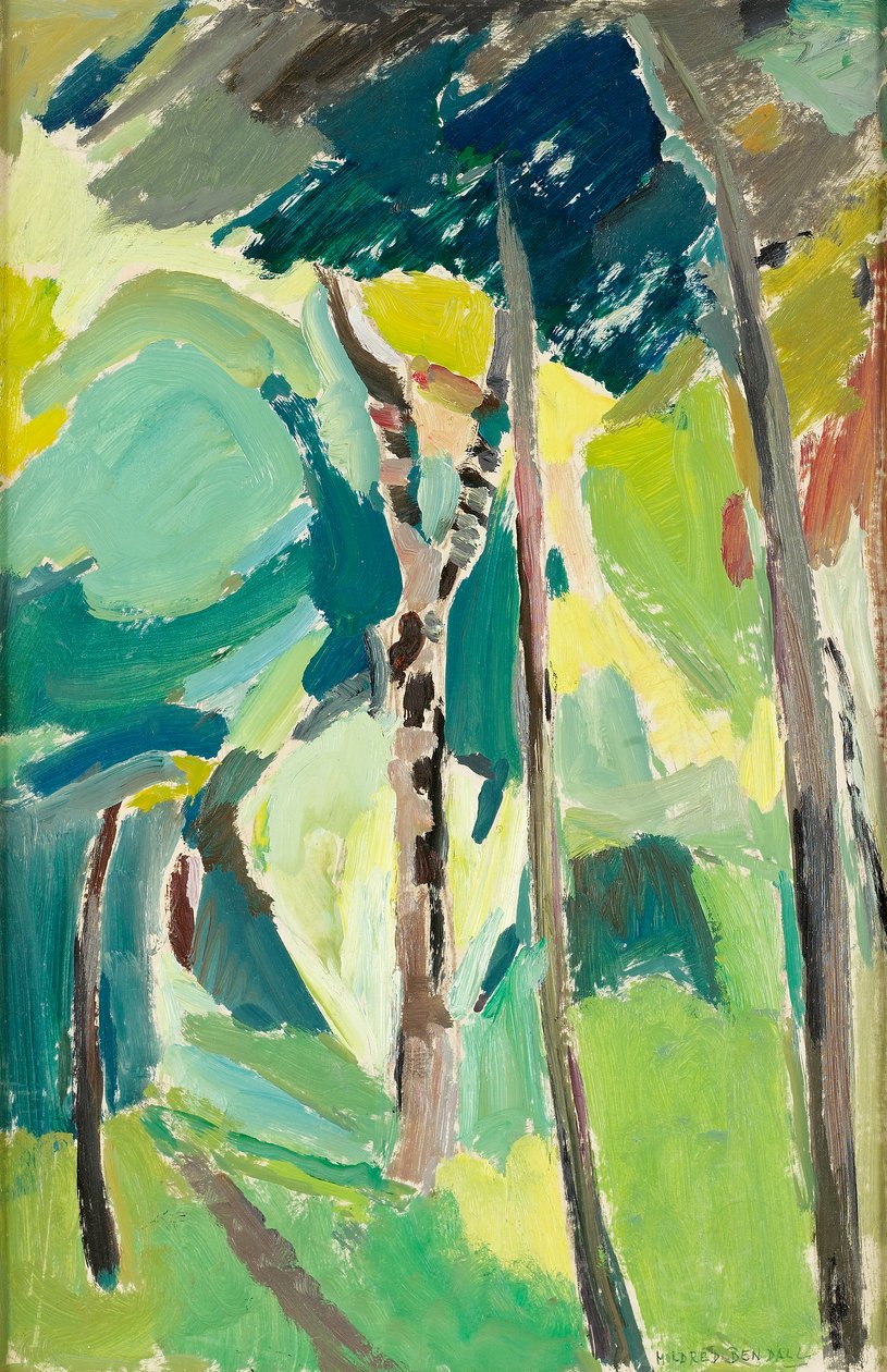 Aljnövényzet fasor, 1930 körül alkotó: Mildred Bendall