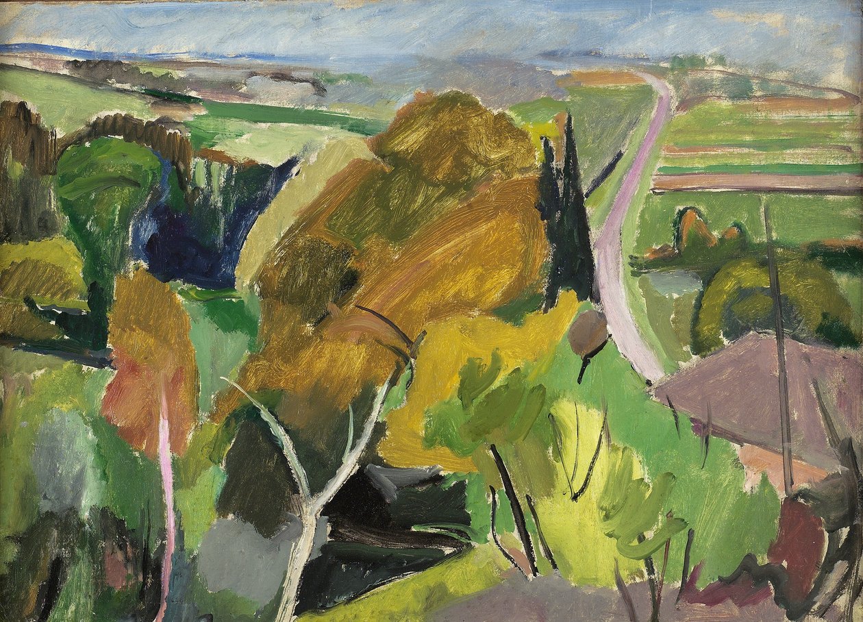 Őszi táj, Lot et Garonne, 1930 körül alkotó: Mildred Bendall