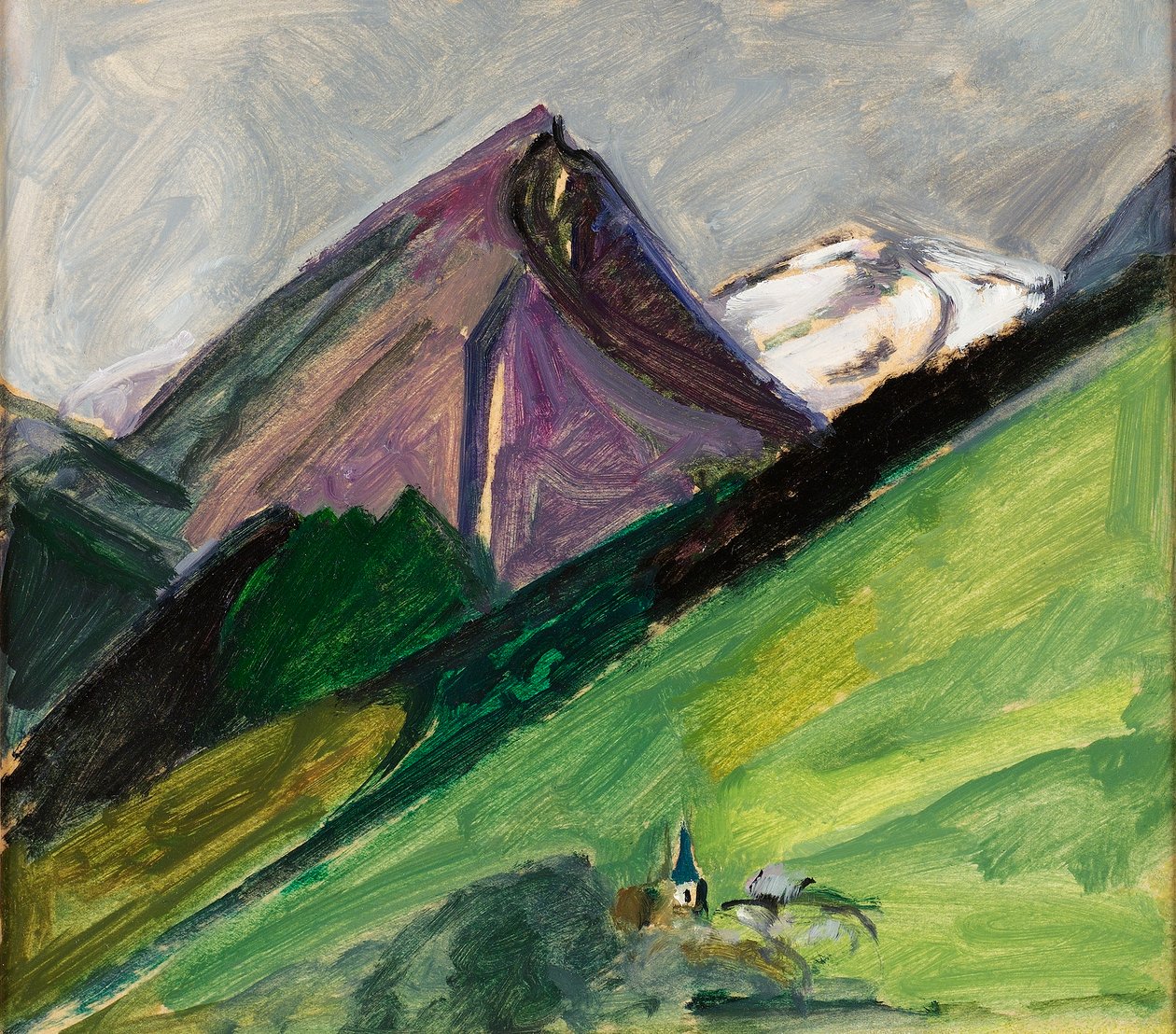 Hegyi templom, 1925 körül, alkotó: Mildred Bendall