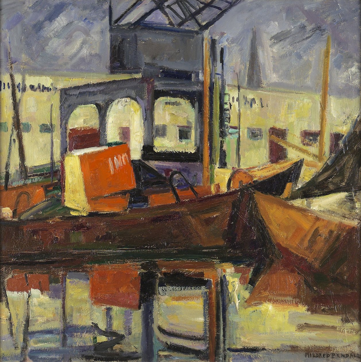 Bordeaux kikötője, 1945 körül alkotó: Mildred Bendall