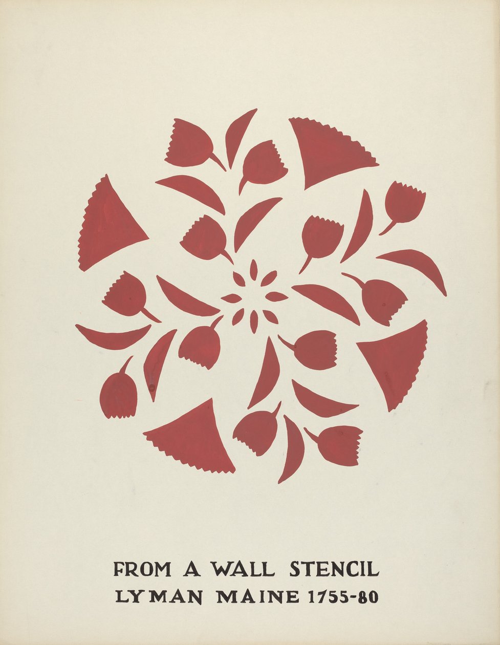 Lyman, Maine dizájn 1755-1780: a javasolt portfólióból: "Maine Wall Stencils" alkotó: Mildred E. Bent