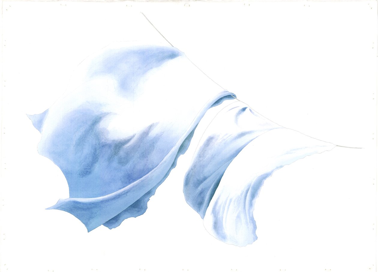 Lepedő és párnahuzatok a Tiree Windben, 2004 (wc papíron) alkotó: Miles Contemporary Artist Thistlethwaite