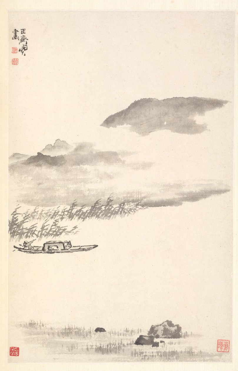 Folyói táj, 1788. alkotó: Min Zhen