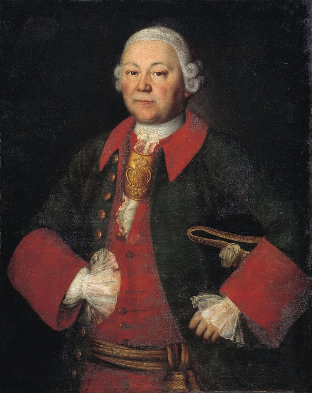 Ivan Terentievich Meshchersky gróf portréja, 1756 alkotó: Mina Lukich Kolokolnikov