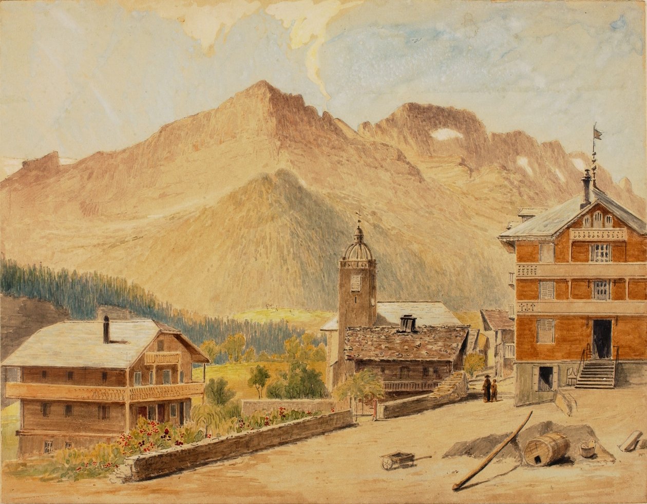 Champery és a Bounaveau hegy, Svájc alkotó: Miner Kilbourne Kellogg