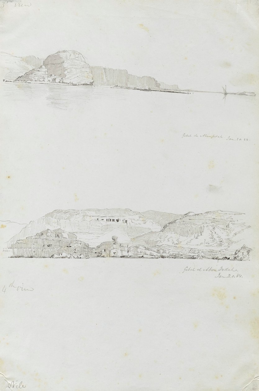 Nílus (3. és 4. nézet, Gebel el Fedah) alkotó: Miner Kilbourne Kellogg