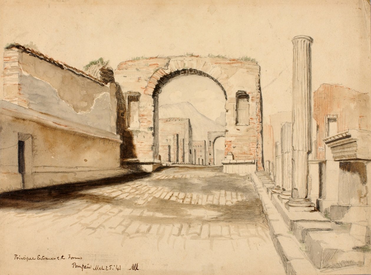 A Forum főbejárata, Pompeji alkotó: Miner Kilbourne Kellogg