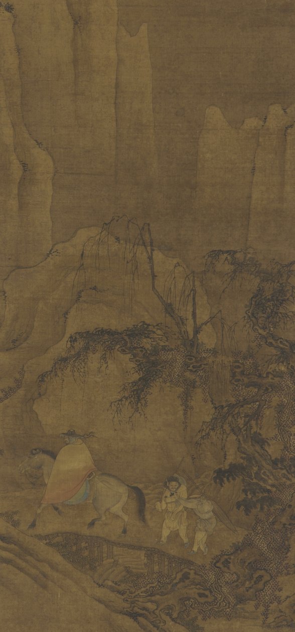 Egy lovas utazó kísérőkkel alkotó: Ming Dynasty Chinese School