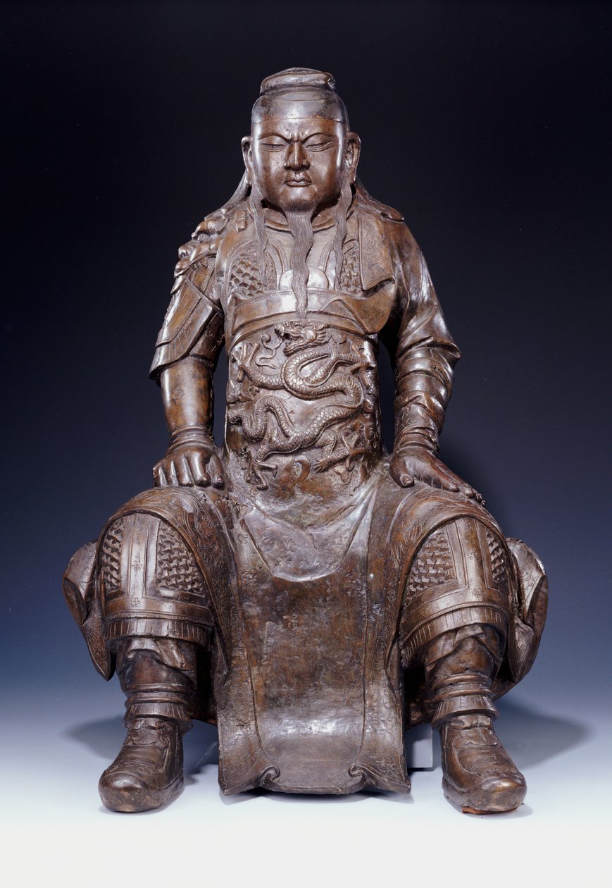 Guandi szép, nagy korai Ming bronzfigurája alkotó: Ming Dynasty Chinese School