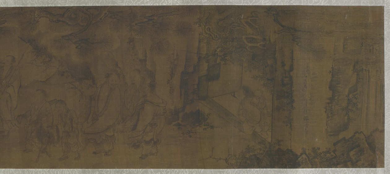 Taoista halhatatlanok a hegyekben alkotó: Ming Dynasty Chinese School