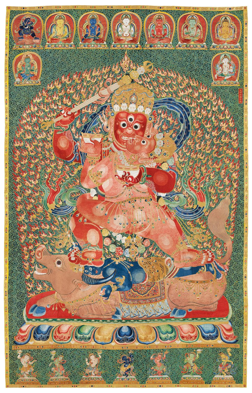 Császári hímzett selyem thangka alkotó: Ming Dynasty Chinese School