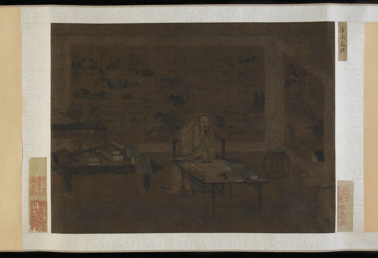 Férfi tisztítás a fülét alkotó: Ming Dynasty Chinese School