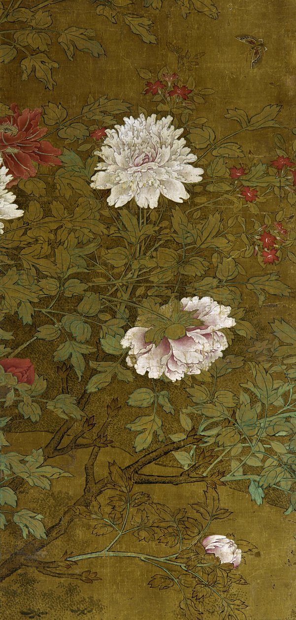 Pünkösdi rózsa és pillangó alkotó: Ming Dynasty Chinese School