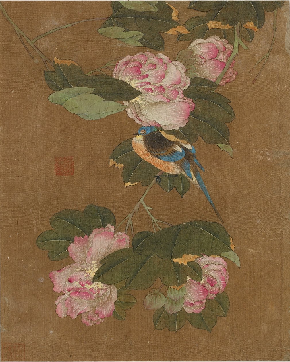 Tíz kép madárról és virágról (színes selyemen) alkotó: Ming Dynasty Chinese School