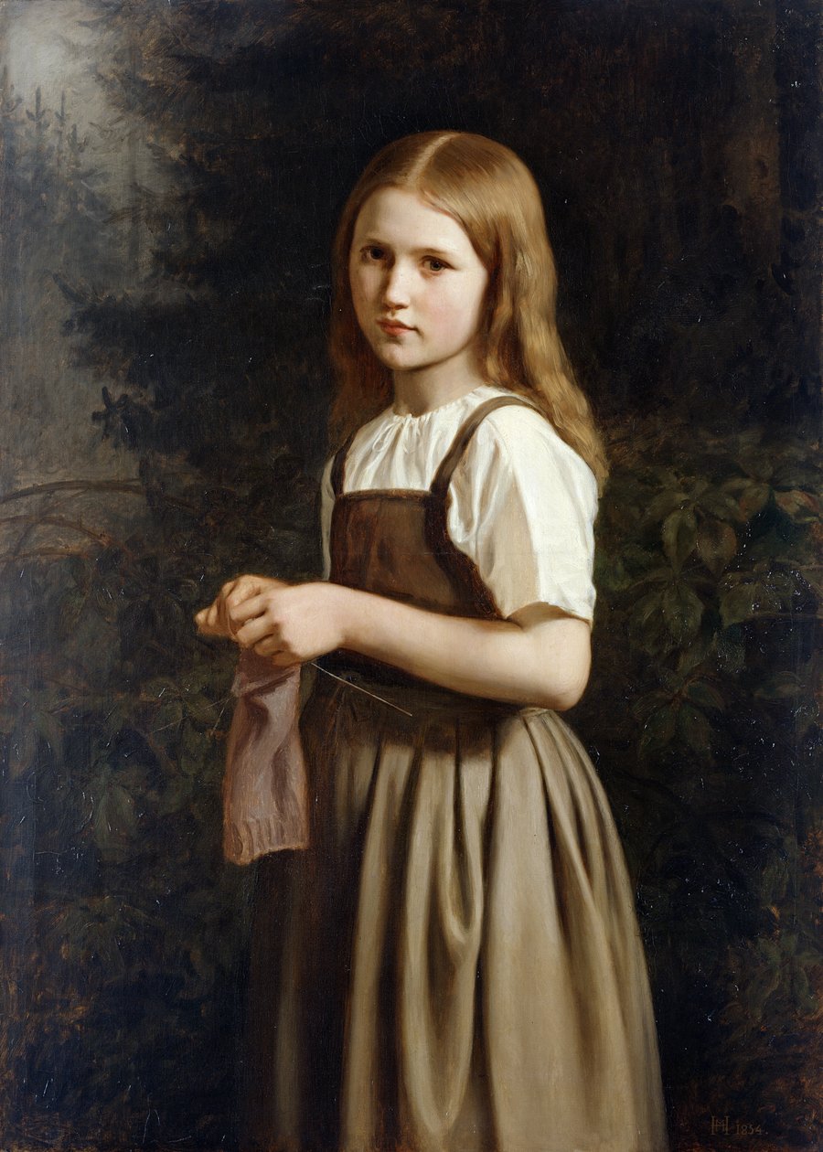 Lánykötés, 1854 alkotó: Minna Heeren