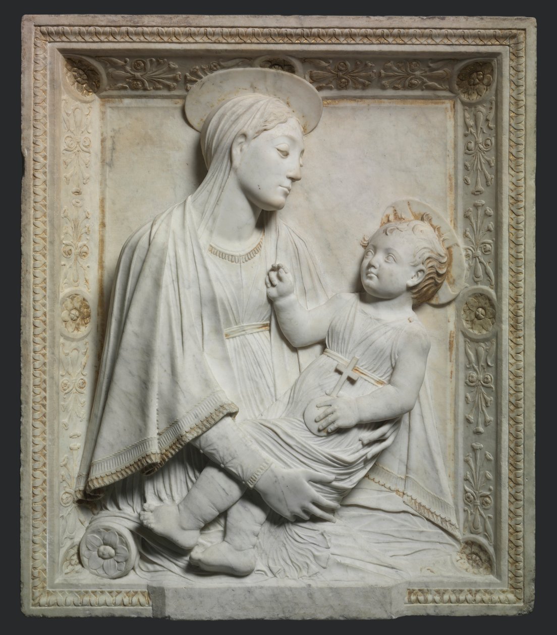 Madonna és gyermeke, 1461-ben. alkotó: Mino da Fiesole