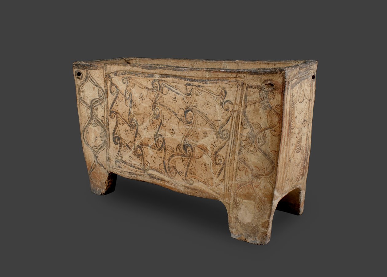 Festett koporsó, Knósszosz, Kréta, Kr.e. 1500 körül (festett cserépedény) (elöl lásd: 115742 és 419817) alkotó: Minoan