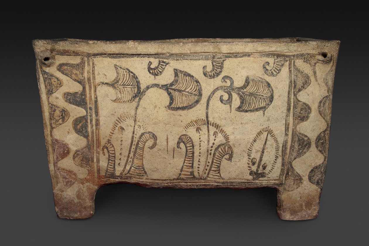 Festett koporsó, Knósszosz, Kréta, Kr.e. 1500 körül (festett cserépedény) (a hátoldalt lásd: 419818) alkotó: Minoan