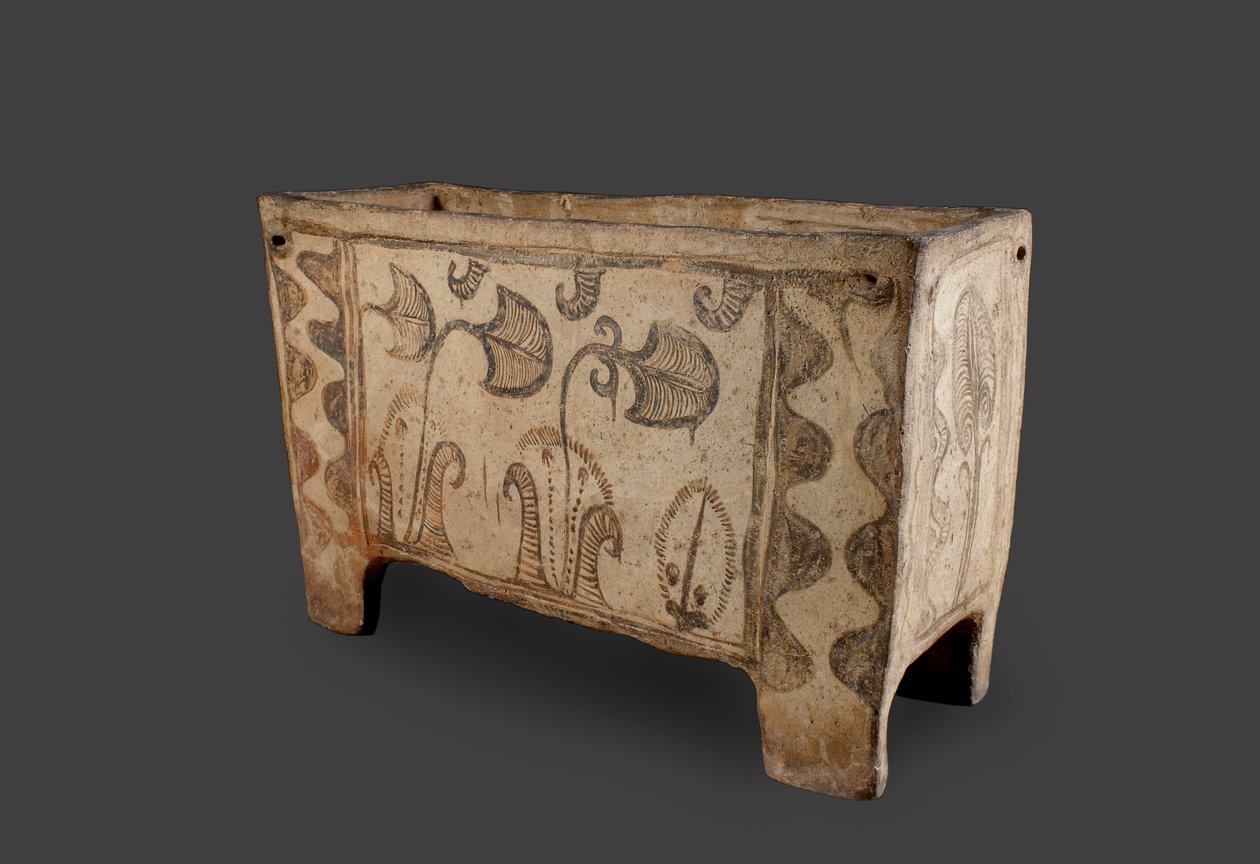 Festett koporsó, Knósszosz, Kréta, Kr.e. 1500 körül (festett cserépedény) (a hátoldalt lásd: 419818) alkotó: Minoan
