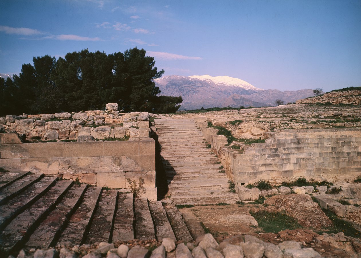 Kilátás a palotára, ie 1900-1700 körül alkotó: Minoan