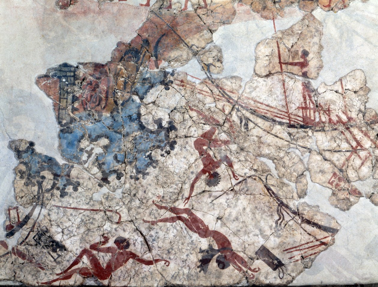 Minószi falfestmény az ókori Therából (freskó) alkotó: Minoan